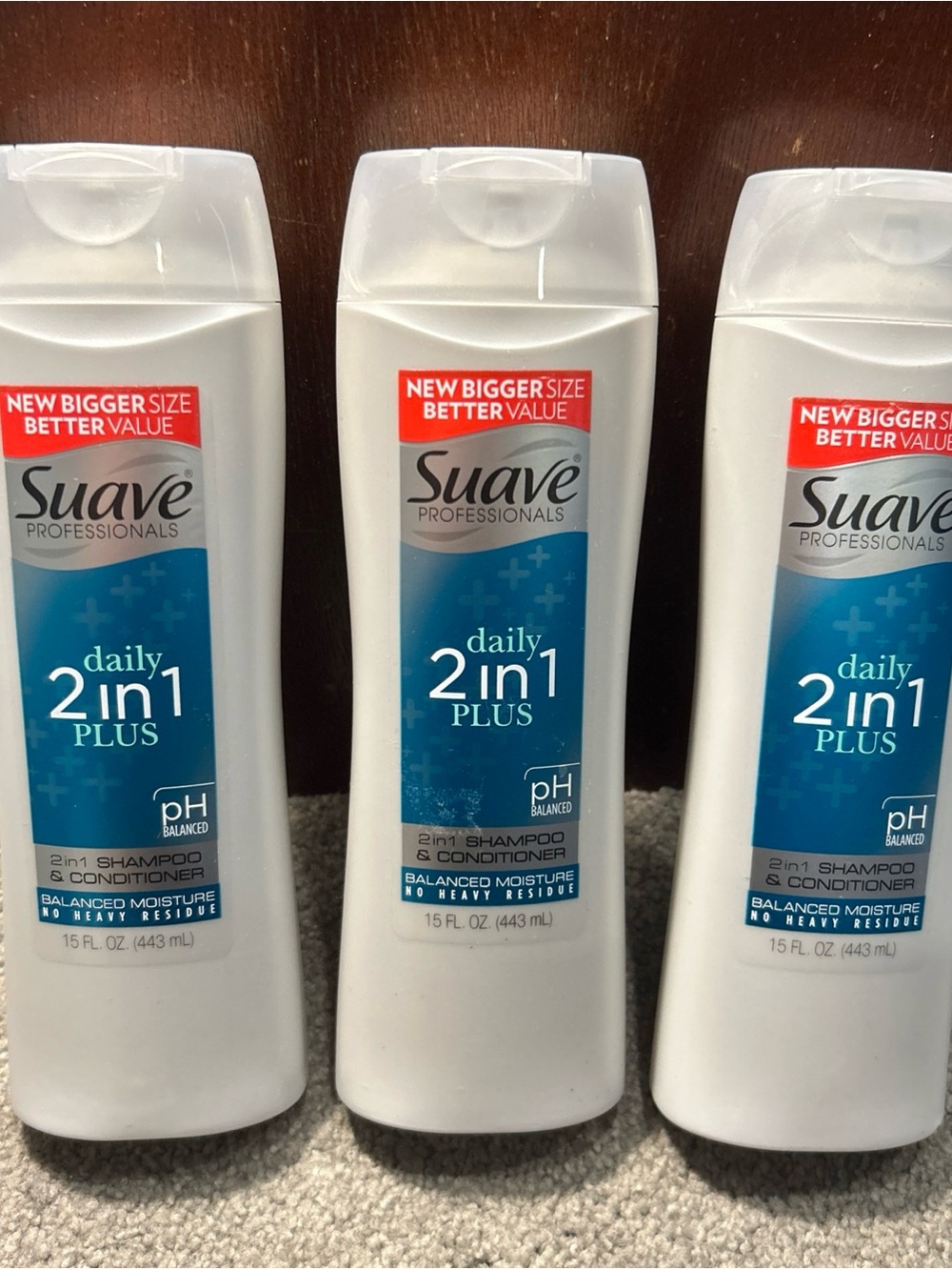 X3 Suave Professionals Daily Plus 2 In 1 Shampoo & Conditioner pH Balanced 15oz